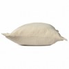 20" X 20" Cream And Beige 100% Cotton Zippered Pillow - 4 of 4