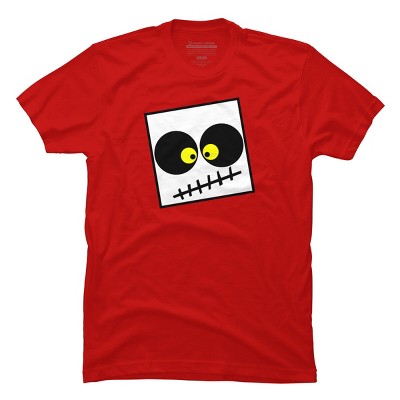 Men's Design By Humans Square Skull By LonaMisa T-Shirt