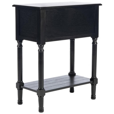 Primrose Black Wood and Metal 3-Drawer Console Table