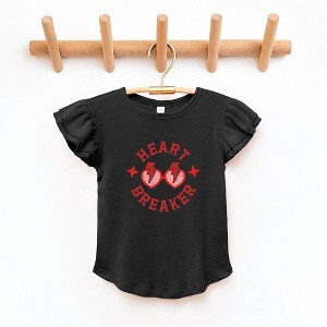 The Juniper Shop Heart Breaker Sunglasses Toddler Flutter Sleeve Tee - 1 of 3