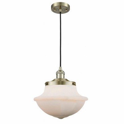Oxford - 1 Light Cord Hung Mini Pendant In Traditional Style-11.5 Inches Tall and 11.75 Inches Wide