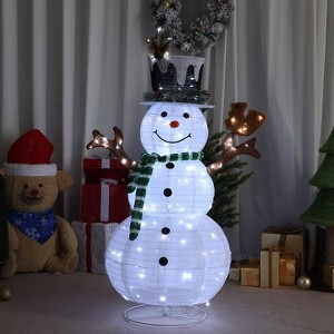 Karl Home  4ft Pop-up Lighted Snowman with Squirrel and Star Christmas Decoration - 1 of 1