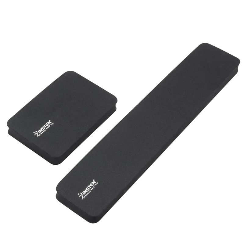 Insten Mouse & Keyboard Wrist Rest Pad, Anti-Slip Ergonomic Palm Cushion Support for Comfortable Typing and Pain Relief, Black, 13.8x2.8 & 5.5x3.7 in, 3 of 7