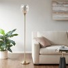 Bellow Uplight Floor Lamp with Base and Mercury Shade (Includes LED Light Bulb) Matte Black - Hampton Hill: Ink+Ivy Standing Lamp for Bedroom - 4 of 4