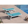 PURPLE LEAF Outdoor Chaise Lounge Set Adjustable Recliner with Side Table Aluminum Outdoor Lounger - 2 of 4