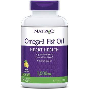 Natrol Omegas And Fish Oil Omega-3 1,000 mg Fish Oil Softgel - Lemon 150c