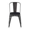 Emma and Oliver Metal Stacking Dining Chairs with Poly Resin Seats for Indoor/Outdoor Use - 3 of 4