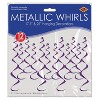 Beistle Metallic Whirls, Assorted Colors, 8-13.5" & 4-25", (24/Pkg) - 2 of 2