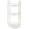 3 Tier Rotating Makeup Organizer 360° Spinning Perfume Cosmetic Storage Tray 55LBS Load Countertop Shelves for Lotion Lipstick - 4 of 4