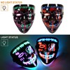 Whizmax[2PACK]Halloween Led Scary Mask -Purge Mask with 3 Lighting Modes for Cosplay Costume - 3 of 4