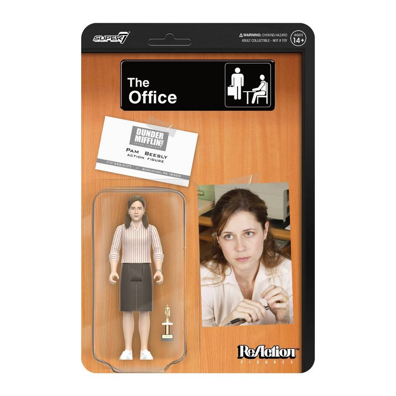 Super 7 ReAction The Office Pam Beesly with Dundie Figure, 4 of 6