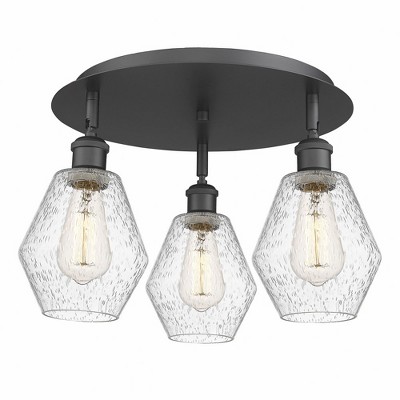 Cindyrella - 3 Light Flush Mount In Industrial Style-10 Inches Tall and 17.75 Inches Wide