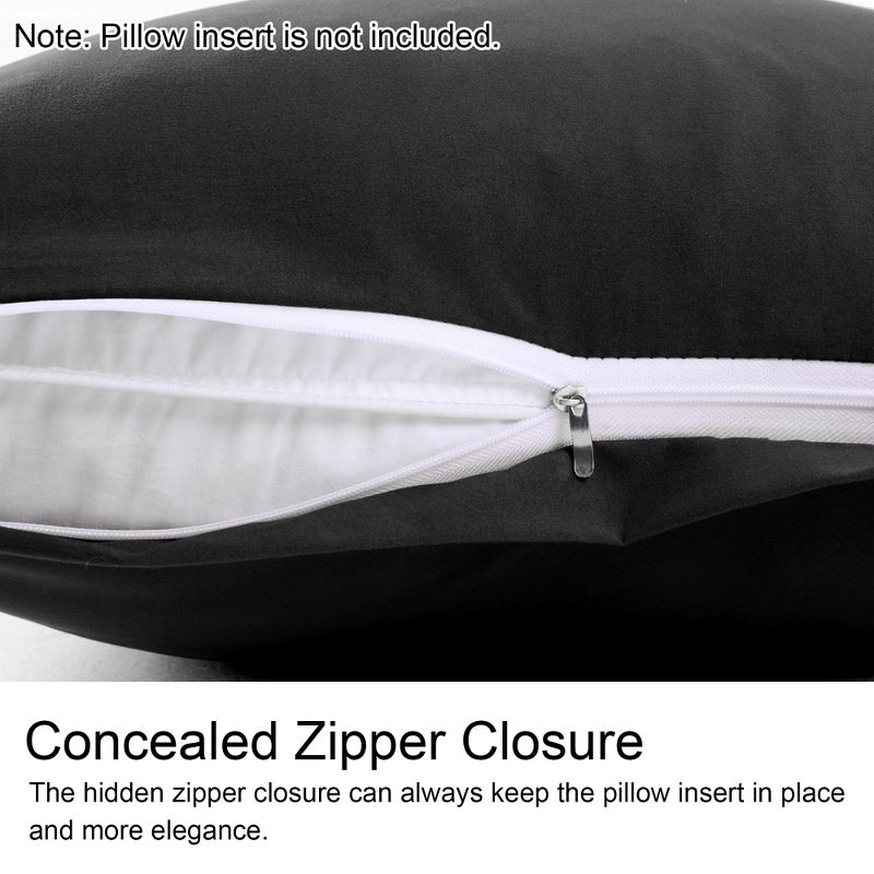Zippered Body Pillow Case Cover Soft Microfiber Long Pillowcases - PiccoCasa, 3 of 6