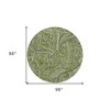 Artichoke Green And Olive Green Paisley Washable Indoor Outdoor Area Rug - 3 of 4