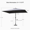 PURPLE LEAF Patio Umbrella Outdoor Table Umbrella Aluminum Frame Market Umbrella Sun Umbrella with 8 Sturdy Ribs - 2 of 4