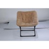 Saucer Chair, Lounge Chair - XL Foldable Faux Fur Floor Seat, Non-Slip Base for Stability, Accent Chair - 2 of 4