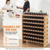 VEVOR 72 Bottle Upgrade Modular Wine Rack, Continuously Store Pinot Bottles, 8-Tier Bamboo Wood Storage Rack, Floor Freestanding Wines Holder Display - 3 of 4