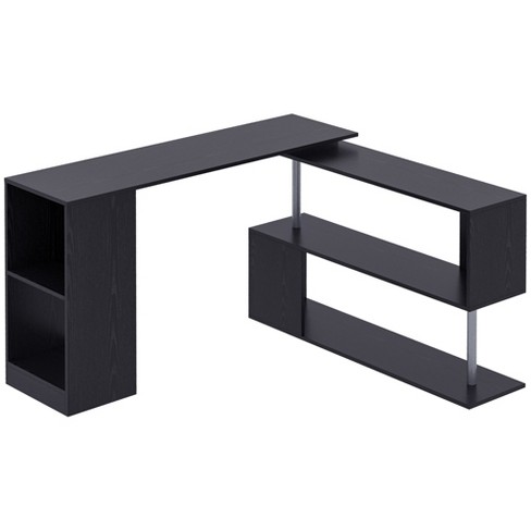 Desk with deals rotating shelf