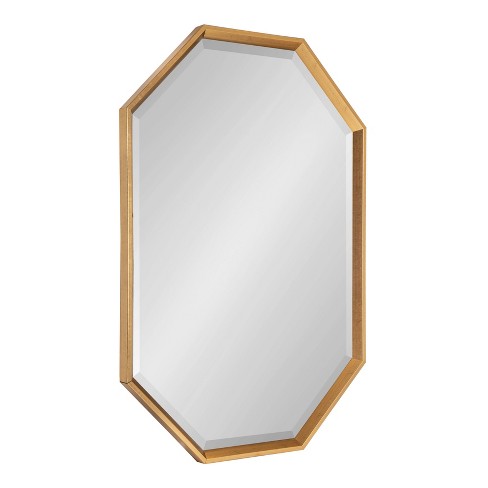 38 X 26 Calter Elongated Octagon Wall Mirror Gold Kate And Laurel Target