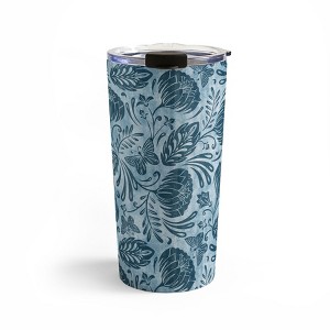 Heather Dutton Arabella Washed Indigo Travel Mug 20 oz Stainless Steel Travel Mug - Deny Designs - 1 of 4