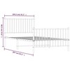 vidaXL Black Metal Single Bed Frame - Sturdy Steel Construction, with Functional Headboard and Footboard - 3 of 4