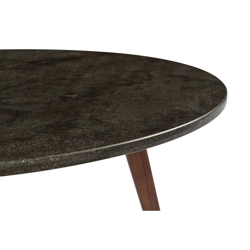 The Bianco Collection Stella 31" Round Italian Black Marble Coffee Table, 2 of 6