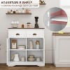Sideboard, Kitchen Cabinets with 2 Doors and 2 Drawers, Adjustable Shelf, Kitchen Cabinet, Buffet Cabinet for Kitchen, Dining Room, Living Room - 4 of 4