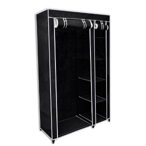 vidaXL Folding Wardrobe Clothes Rack Storage Home Organizer - 1 of 4