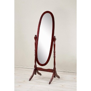Roundhill Furniture Traditional Queen Anna Style Wood Floor Cheval Mirror - 1 of 4