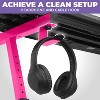 Liquid Stands Piano Keyboard Stand - Z Style Adjustable and Portable Heavy Duty Music Stand for Kids & Adults - Fits 54-88 Key Electric Pianos (Pink) - 4 of 4