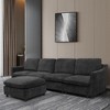 Modern Oversized Deep Seat Sectional Sofa with Reversible Chaise, Five-Seat Armless Couch in Loop Yarn Fabric - 4 of 4