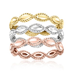 Ross-Simons Rhodium and 14kt 2-Tone Gold-Plated Jewelry Set: 3 ...