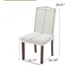 DSVIMOY 2pcs Armless Dining Chairs, Upholstered Dining Chairs with Nailhead Trim and Wood Legs, Beige, 14.17"*36.61"*16.14" - 2 of 4