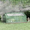 Outsunny 71" x 36" x 28" Mini Greenhouse Portable Hot House for Plants with Large Zipper Windows for Outdoor, Indoor, Garden, Green - 3 of 4