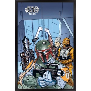 Trends International Star Wars: Manga Madness - Bounty Hunters Framed Wall Poster Prints - 1 of 4