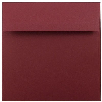 JAM Paper 6 x 6 Square Invitation Envelopes Dark Red 31511296I