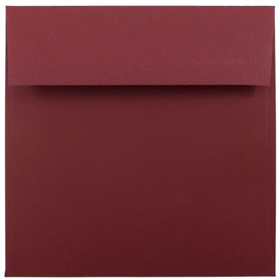 JAM Paper 6 x 6 Square Invitation Envelopes Dark Red 31511296I