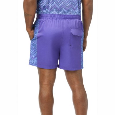 KingSize 5" Contrast Swim Shorts With Super Stretch Liner - 8XL, Navy Chevron — фото 6