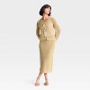 Women's Crochet-Style Pointelle Midi Sweater Skirt - A New Day™ - 3 of 3