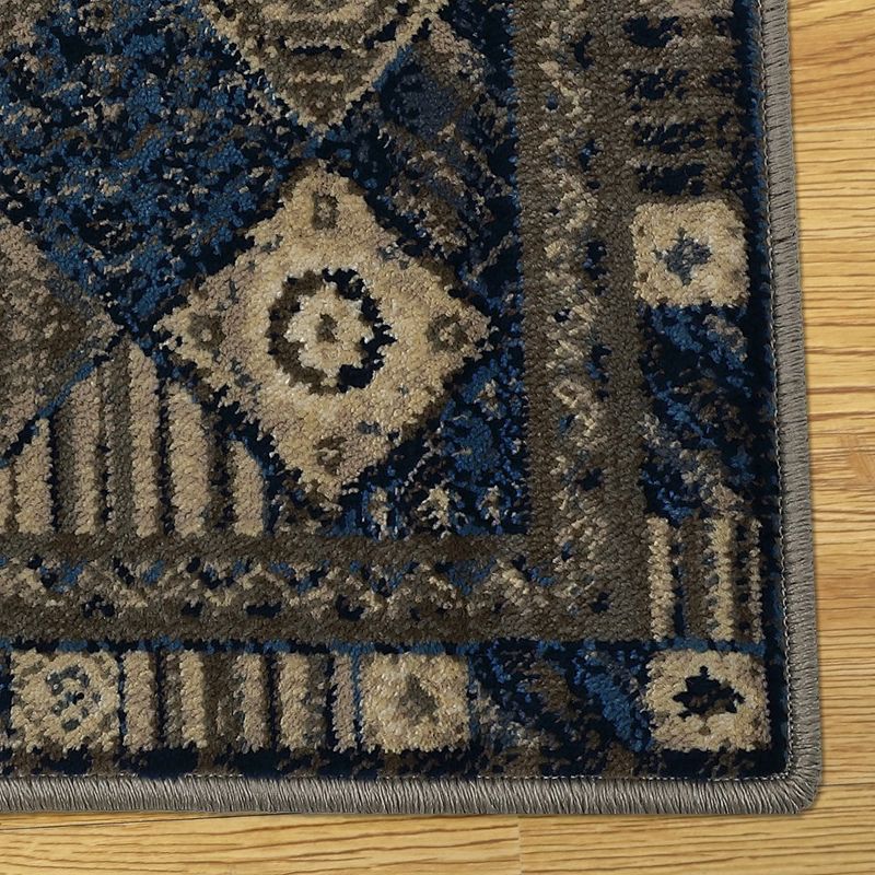 Area Rug Boho Distressed Floor Carpet Vintage Floral Rug, Polypropylene, 5 of 7