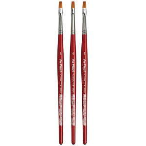 da Vinci COSMOTOP-SPIN Silkpainting Brush, Synthetic, Watercolor, Flat, Size 4, Pack of 3 - 1 of 3