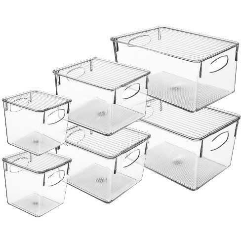 Sorbus Premium Plastic Storage Bins 6 Pack : Target