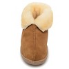 Minnetonka Men's Suede Sheepskin Ankle Boot Slippers - 2 of 4