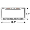 East Central University Full Size Standard License Plate Metal Frame - 4 of 4