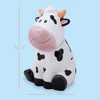 100 North Ceramic 10 inch Everyday Cookie & Candy Jar with Airtight Lid: Kitchen Canisters, Pet Treat Containers & Farmhouse Storage, Cute Spotted Cow - 2 of 4