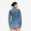 Women's Fitted Denim Moto Jacket - Wild Fable™ Medium Wash - 3 of 3