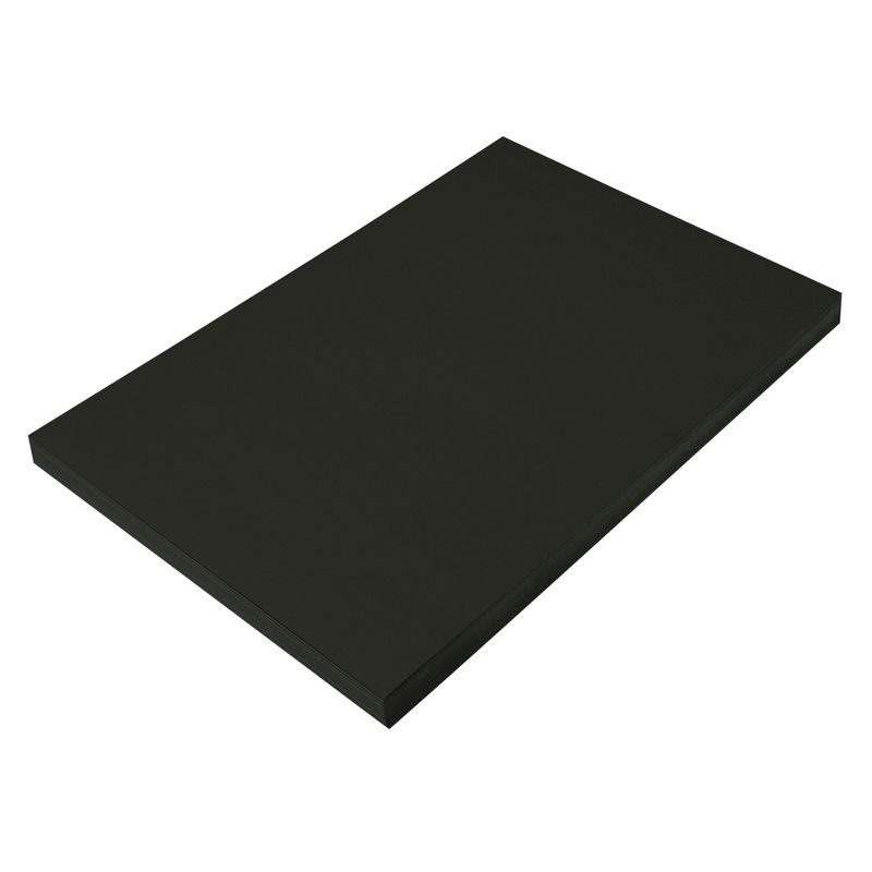 Prang Medium Weight Construction Paper, 12 x 18 Inches, Black, 100 Sheets, 1 of 6
