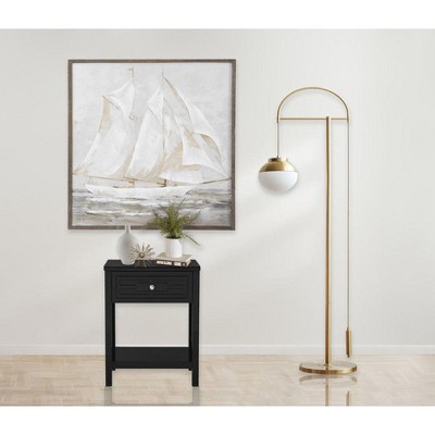 NicBex Modern Nightstand with Single Drawer and Open Lower Shelf Minimalist Bedside Table End Table for Bedroom, Living Room