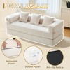 Chenille Folding Sofa Bed with Removable Cover & Pillows - 3 of 4