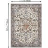 Fulvari Area Rugs Machine Washable Runner Rugs for Living Room Bedroom, Non Slip Indoor Boho Vintage Print Lightweight Pile Carpet - 2 of 4